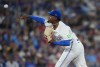 Blue Jays starter Jose Soriano pitches against the Boston Red Sox in Toronto on Wednesday, Aug. 12, 2026. THE CANADIAN PRESS/Nathan Denette