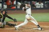 Miami Marlins' Griffin Conine hits a home run during the fourth inning of a baseball game against the Pittsburgh Pirates Wednesday, Aug. 12, 2026, in Miami. (AP Photo/Marta Lavandier)