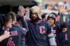 Cleveland Guardians' Jo Adell celebrates his two-run home run against the Detroit Tigers during the fifth inning of a baseball game Wednesday, Aug. 12, 2026, in Detroit. (AP Photo/Paul Sancya)