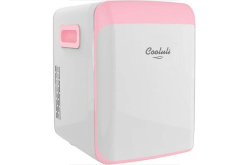 This photo provided by the U.S. Consumer Product Safety Commission shows an example of a Cooluli minifridge being recalled Thursday, Aug. 13, 2026, following reports of the company's 10-liter and 15-liter refrigerators catching fire. (U.S. Consumer Product Safety Commission via AP)