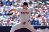 Boston Red Sox pitcher Payton Tolle (70) pitches against the Toronto Blue Jays during second inning American League MLB baseball action in Toronto on Thursday, August 13, 2026. THE CANADIAN PRESS/Nathan Denette