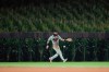 Philadelphia Phillies left fielder Brandon Marsh fields a single by Minnesota Twins' Kaelen Culpepper during the ninth inning of a baseball game at the Field of Dreams movie site, Thursday, Aug. 13, 2026, in Dyersville, Iowa. (AP Photo/Charlie Neibergall)