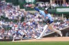 Chicago Cubs pitcher Clay Holmes delivers to a St. Louis Cardinals batter during the first inning of a baseball game in Chicago, Friday, Aug. 14, 2026. (AP Photo/Jessie Alcheh)