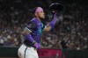 Arizona Diamondbacks second baseman Ketel Marte (4) against the Los Angeles Dodgers in the first inning of a baseball game, Friday, Aug 7, 2026, in Phoenix. (AP Photo/Rick Scuteri)
