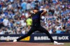 Blue Jays pitcher Shane Bieber (57) works against the New York Yankees during a Major League Baseball game in Toronto on Aug. 14, 2026. THE CANADIAN PRESS/Chris Young