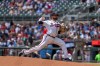 Atlanta Braves pitcher Bryce Elder (55) throws out the first pitch of the game during the first inning of a baseball game against the Arizona Diamondbacks, Sunday, Aug. 16, 2026, in Atlanta. (AP Photo/Erik Rank)