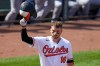 FILE - Baltimore Orioles' Trey Mancini tips his helmet as fans give him a standing ovation prior to a baseball game against the Boston Red Sox, April 8, 2021, on Opening Day in Baltimore. (AP Photo/Julio Cortez, File)