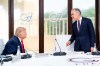 Canada’s Prime Minister Mark Carney and U.S. President Donald Trump speak at the G7 working luncheon, during the G7 summit in Evian-les-Bains, France, on Tuesday, June 16, 2026. THE CANADIAN PRESS/Christopher Katsarov