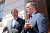 Canada-U.S. Trade Minister Dominic LeBlanc, left, and United States Trade Representative Jamieson Greer, speak to reporters in Washington, D.C., on Wednesday, Aug. 19, 2026. THE CANADIAN PRESS/Kelly Geraldine Malone