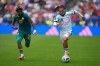 FILE - Senegal's Ibrahim Mbaye (20) and Belgium's Diego Moreira (19) run for the ball during the World Cup round of 32 soccer match between Belgium and Senegal in Seattle, Wednesday, July 1, 2026. (AP Photo/Manu Fernandez, File)