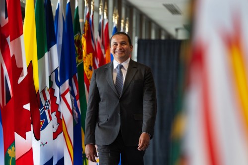 Manitoba Premier Wab Kinew arrives ahead of the First Ministers Meeting with Prime Minister Mark Carney in Charlottetown on Thursday, July 23, 2026. THE CANADIAN PRESS/Darren Calabrese