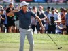 Australia's Richard Green celebrates his win on the 18th green during the final round at the PGA Tour Champions golf event in Calgary, Alta., Sunday, Aug. 17, 2025. THE CANADIAN PRESS/Jeff McIntosh