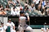 Atlanta Braves' Austin Riley hits a one-run double during the third inning of a baseball game against the Chicago White Sox, Thursday, Aug. 20, 2026, in Chicago. (AP Photo/Matt Marton)