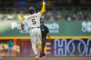 Milwaukee Brewers' Garrett Mitchell reacts to hitting a home run during the eighth inning of a baseball game against the Seattle Mariners Thursday, Aug. 20, 2026, in Milwaukee. (AP Photo/Kayla Wolf)