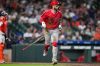 Los Angeles Angels' Zach Neto rounds the bases after hitting a three-run home run against the Houston Astros during the fifth inning of a baseball game Thursday, Aug. 20, 2026, in Houston. (AP Photo/Eric Christian Smith)
