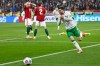 FILE -Ireland's Troy Parrott, right, celebrates after scoring his side's third goal during the World Cup 2026 group F qualifying soccer match between Hungary and Ireland in Budapest, Hungary, Nov. 16, 2025. (AP Photo/Denes Erdos, File)