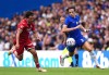 Chelsea's Marco Palestra, right, and Real Sociedad's Jon Mikel Aramburu battle for the ball during the pre-season match between FC Chelsea and Real Sociedad in London, England, Saturday, Aug. 15, 2026. (John Walton/PA via AP)