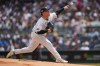 New York Yankees' Ryan Weathers pitches during the first inning of a baseball game against the Toronto Blue Jays Saturday, Aug. 22, 2026, in New York. (AP Photo/Frank Franklin II)