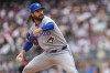 Toronto Blue Jays' Dylan Cease pitches during the first inning of a baseball game against the New York Yankees Saturday, Aug. 22, 2026, in New York. (AP Photo/Frank Franklin II)