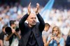 Manchester City's head coach Enzo Maresca greets fans ahead of the English Premier League soccer match between Manchester City and Bournemouth in Manchester, England, Sunday, Aug. 23, 2026. (AP Photo/Dave Thompson)