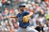Tampa Bay Rays pitcher Nick Martinez delivers against the Baltimore Orioles in the first inning of a baseball game Sunday, Aug. 23, 2026, in Baltimore. (AP Photo/Gail Burton)