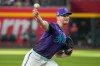 Arizona Diamondbacks starting pitcher Michael Soroka throws against the Cincinnati Reds during the first inning of a baseball game, Saturday, Aug. 22, 2026, in Phoenix. (AP Photo/Darryl Webb)