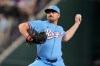 Texas Rangers pitcher Tyler Alexander throws to the Los Angeles Angels in the eighth inning of a baseball game Sunday, Aug. 23, 2026, in Arlington, Texas. (AP Photo/Tony Gutierrez)
