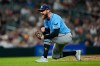 Tampa Bay Rays pitcher Bryan Baker reacts to the final out against the Detroit Tigers during the ninth inning of a baseball game Monday, Aug. 24, 2026, in Detroit. (AP Photo/Paul Sancya)