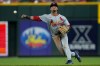 St. Louis Cardinals shortstop Masyn Winn throws out Cincinnati Reds' Héctor Rodríguez at first base during the eighth inning of a baseball game in Cincinnati, Tuesday, August. 18, 2026. (AP Photo/Carolyn Kaster)