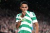 Celtic's Camilo Duran celebrates after scoring their side's second goal during the Champions League play-off first leg match between Celtic and LASK in Glasgow, Scotland, Wednesday, Aug. 19, 2026. (Andrew Milligan/PA via AP)