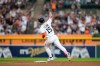 Detroit Tigers' Max Clark rounds second base after hitting a two-run home run against the Tampa Bay Rays during the fifth inning of a baseball game Tuesday, Aug. 25, 2026, in Detroit. (AP Photo/Paul Sancya)