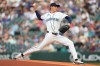 Seattle Mariners starting pitcher George Kirby throws against the Philadelphia Phillies during the first inning of a baseball game, Tuesday, Aug. 25, 2026, in Seattle. (AP Photo/Lindsey Wasson)