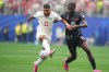 Morocco's Ismael Saibari, left, and Canada's Moise Bombito compete for the ball during the World Cup round of 16 soccer match between Canada and Morocco in Houston, Saturday, July 4, 2026. (AP Photo/Eric Gay)