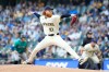Milwaukee Brewers' Dustin May pitches during the first inning of a baseball game against the Seattle Mariners, Wednesday, Aug. 19, 2026, in Milwaukee. (AP Photo/Aaron Gash)