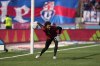 Colo Colo goalkeeper Vozinha, from Cape Verde, warms up for a Chilean soccer league match between Colo Colo and Universidad de Chile in Santiago, Chile, Sunday, Aug. 23, 2026. (AP Photo/Esteban Felix)