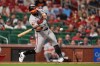 Baltimore Orioles' Christian Encarnacion-Strand hits an RBI double during the ninth inning of a baseball game against the St. Louis Cardinals Wednesday, Aug. 26, 2026, in St. Louis. (AP Photo/Jeff Roberson)