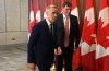 Prime Minister Mark Carney and Canada-U.S. Trade Minister Dominic LeBlanc leave a news conference about Canada's response to new U.S. tariffs on Parliament Hill in Ottawa on Saturday, Aug. 22, 2026. THE CANADIAN PRESS/Patrick Doyle