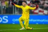 FILE - Croatia's goalkepeer Dominik Livakovic reacts during the Euro 2024 group D qualifying soccer match between Croatia and Turkey at the Opus Arena in Osijek, Croatia, Thursday, Oct. 12, 2023. (AP Photo/Darko Bandic, File)