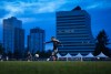 Vancouver Whitecaps' Tate Johnson takes a shot on goal during the second half of a Canadian Championship quarterfinal soccer match against Cavalry FC, in Burnaby, B.C., on Wednesday, July 8, 2026. THE CANADIAN PRESS/Darryl Dyck
