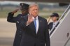 President Donald Trump waves after arriving off Air Force One, Friday, Aug. 28, 2026, at Joint Base Andrews, Md. (AP Photo/Mark Schiefelbein)
