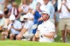 Ryan Gerard plays a shot from a bunker on the 18th hole during the second round of the Tour Championship golf tournament, Friday, Aug. 28, 2026, in Atlanta. (AP Photo/Colin Hubbard)