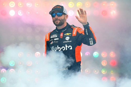 FILE - Ross Chastain is introduced to the crowd before a NASCAR Cup Series auto race, Sunday, Aug. 23, 2026, at New Hampshire Motor Speedway in Loudon, N.H. (AP Photo/Steven Senne,File)