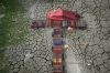 A boat sits on dry ground as water levels have dropped on the Danube River in Petrovaradin, Serbia, Tuesday, Aug. 25, 2026. (AP Photo/Darko Vojinovic)