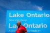 Ontario Premier Doug Ford unveils a sign for Lake Ontario at Fifty Point Conservation Area in Grimsby, Ont., on Saturday, Aug. 29, 2026. THE CANADIAN PRESS/Keito Newman