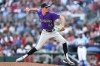 Colorado Rockies pitcher Jimmy Herget delivers in the sixth inning of a baseball game against the Atlanta Braves, Saturday, Aug. 29, 2026, in Atlanta. (AP Photo/Colin Hubbard)