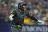 Tampa Bay Rays' Chandler Simpson celebrates after his RBI single off San Diego Padres pitcher Adrian Morejon during the seventh inning of a baseball game Saturday, Aug. 29, 2026, in St. Petersburg, Fla. (AP Photo/Chris O'Meara)