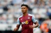 FILE - Aston Villa's Ollie Watkins in action during the English Premier League soccer match between Newcastle and Aston Villa at St. James' Park in Newcastle, England, Aug. 12, 2023. (AP Photo/Steve Luciano, File)