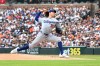 Los Angeles Dodgers starting pitcher Tyler Glasnow throws during the first inning of a baseball game against the Detroit Tigers, Sunday, Aug. 30, 2026, in Detroit. (AP Photo/Jose Juarez)