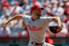 Philadelphia Phillies starting pitcher Zack Wheeler throws during the first inning of a baseball game against the Los Angeles Angels, Sunday, Aug. 30, 2026, in Anaheim, Calif. (AP Photo/Caroline Brehman)