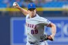 New York Mets pitcher Robert Stock delivers to the Tampa Bay Rays during the first inning of a baseball game Monday, Aug. 31, 2026, in St. Petersburg, Fla. (AP Photo/Chris O'Meara)